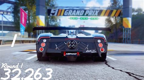 ASPHALT 9 PAGANI ZONDA HP BARCHETTA GRAND PRIX ROUND 1 1 32 263