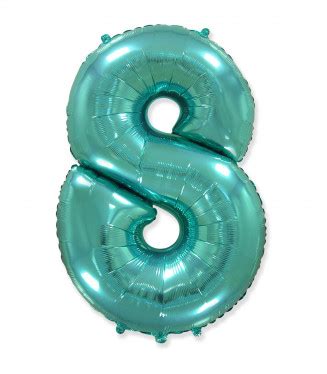 Palloncino Mylar Numero 8 Menta 40 Inch 101 Cm Idea Palloncini