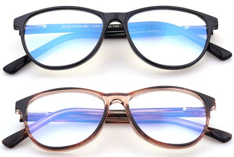 Pairs Blue Ray Blocking Lens Light Weight Vintage Frame Spring