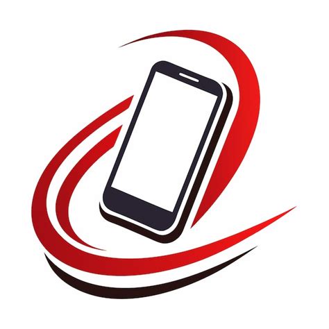 Mobile phone logo vector on white background | Premium AI-generated vector