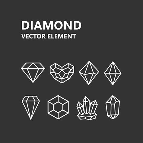 Premium Vector Simple Diamond Vector Icon