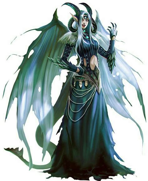 Female Half Fiend Sorcerer Pathfinder Pfrpg Dnd Dandd D20 Fantasy