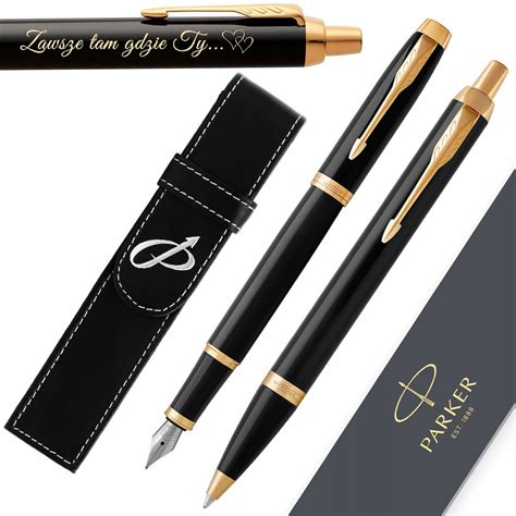 Купить Черная ручка и шариковая ручка Parker IM GT ENGRAVING + CASE ...