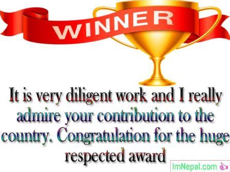 Congratulations Message For Winning The Award - Winner Wishes Quotes