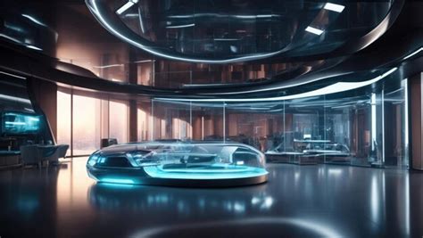 Premium Photo Translucent Elegance A Futuristic Glass Hall In Cinematic 3d Render