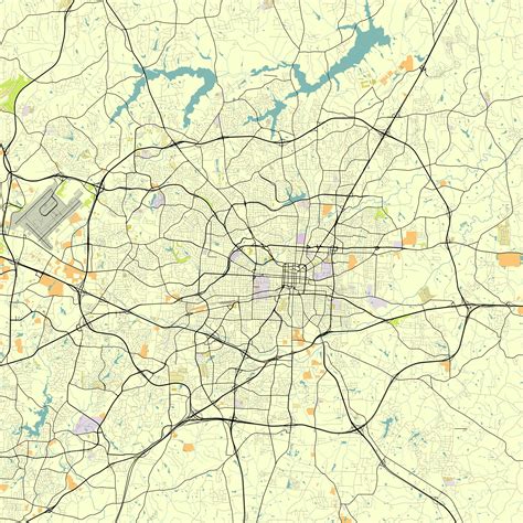 City Map Of Greensboro North Carolina USA 42366759 Vector Art At Vecteezy