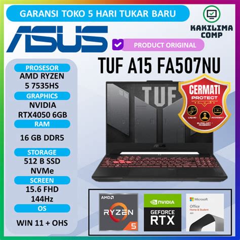 Jual Asus Tuf A Fa Nu Ryzen Hs Rtx Gb Ram Gb Gb W