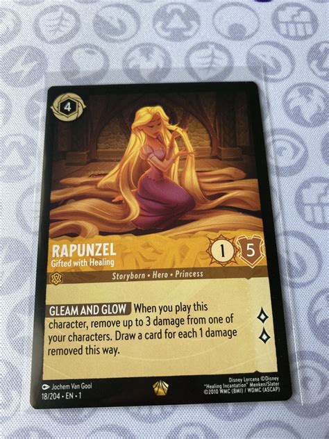 Disney Lorcana Rapunzel Gifted With Healing Legendary Non Foil 18 204