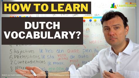 How To Learn Dutch Vocabulary Part Youtube