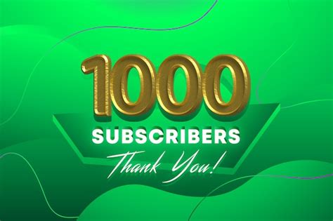 Premium Vector 1k Subscribers Thank You Vector Illustration