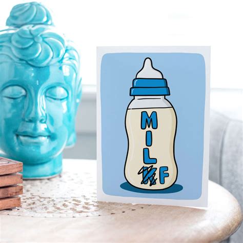 MILF New Baby Card A6 Funny New Mum Card