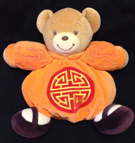 Kaloo Teddy Bear Feng Shui Orange Plush Soft Toy Stuffed Animal Four