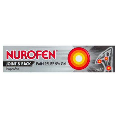 Nurofen Joint And Back Gel 5 30g Pain Relief Chemist 4 U