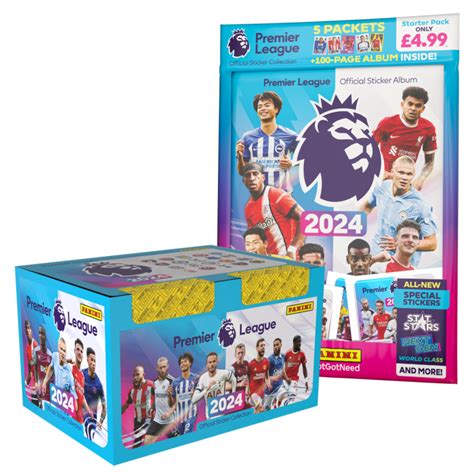 Panini Premier League Official Sticker Collection 2024 Box Of 100