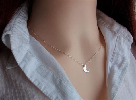 Collier Lune Ras Du Cou Argent Collier Femme Fantaisie Collier