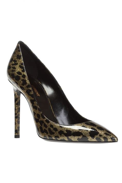 Saint Laurent ‘anja Stiletto Pumps With Leopard Print Womens Shoes