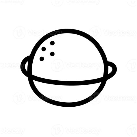 Saturn Planet Line Icon 18817647 Png