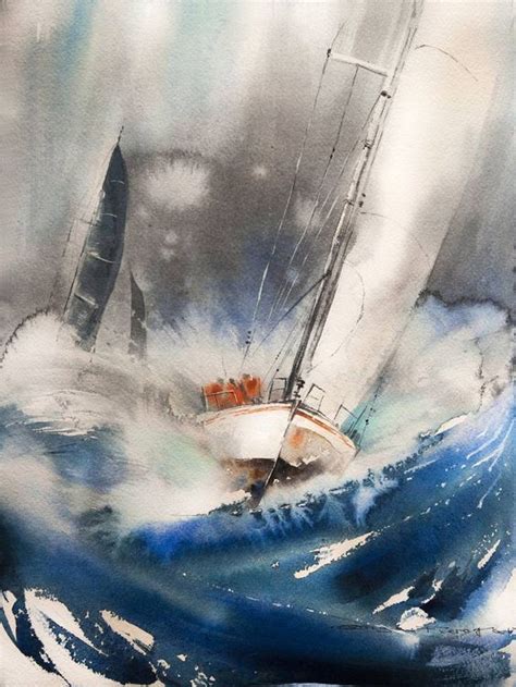 Pin By Sarah Kathleen On Artsy Fartsy Sailing Art Ocean Art Painting