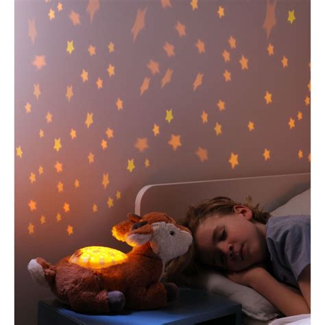 Peluche veilleuse bébé projection plafond twilight buddies faon de