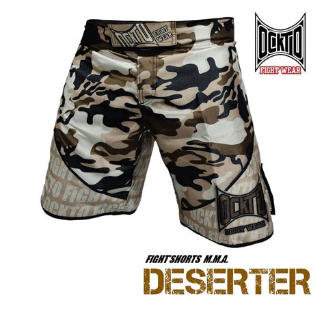 Short Bermuda Mma Muay Thai Bjj Ockto Deserter Shopee Brasil