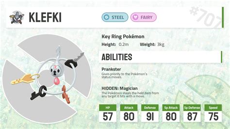 #707 Klefki - Pokecharms PokéDex