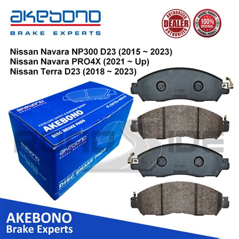 Akebono Front Brake Pads For Nissan Navara NP300 PRO4X 2015 2023