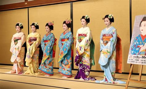 Costumes For Miyako Odori Were Unveiled At The Gion Kobu Kaburenjo In