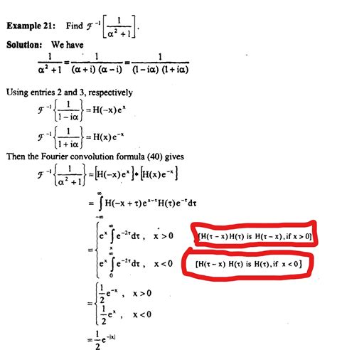 Inverse Fourier Transform And Convolution Theorem Mathematics Stack