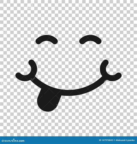 Icono De La Cara De La Sonrisa En Estilo Transparente Ejemplo Del