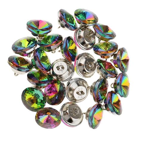 Pcs Colorful Crystal Upholstery Buttons Sewing Shank Button For Sofa