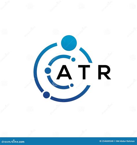 ATR Letter Logo Design On Black Background. ATR Creative Initials ...