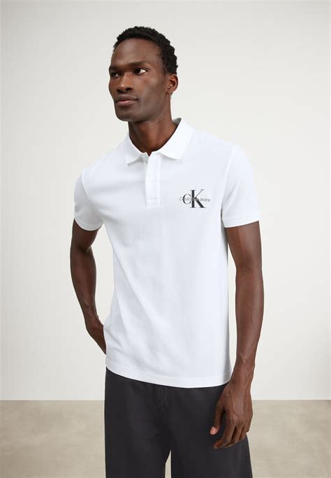 Calvin Klein Jeans Monologo Poloshirt Bright White Weiß Zalando Ch