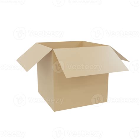 Cardboard Box 3d Render 22285909 PNG