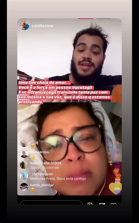 Foto Preta Gil Chora Em Live Enquanto Filho Francisco Toca Para Ela