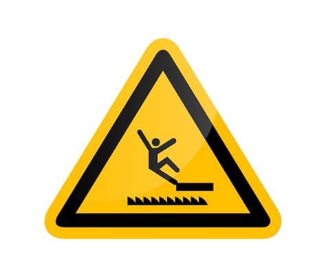 premium vector  yellow triangle    person