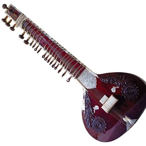 Sitar Indian Styled Vilayat Khan Model Brown Sitar 6 Main String 12