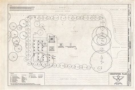 Blueprint Vegetation Plan Rohwer Relocation Center Memorial Cemetery