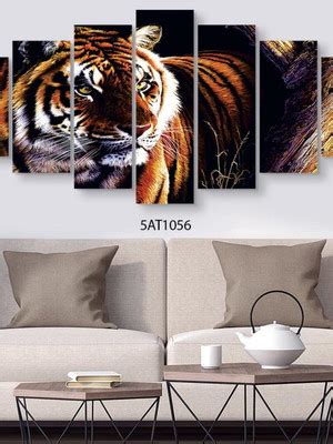 Quadro Decorativo Tigre Conjunto Telas Modelo Exclusivo