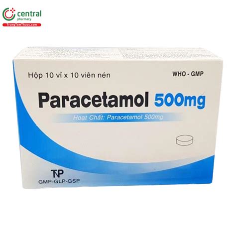 Thuốc Paracetamol 500mg Thành Nam viên nén hạ sốt, giảm đau đầu
