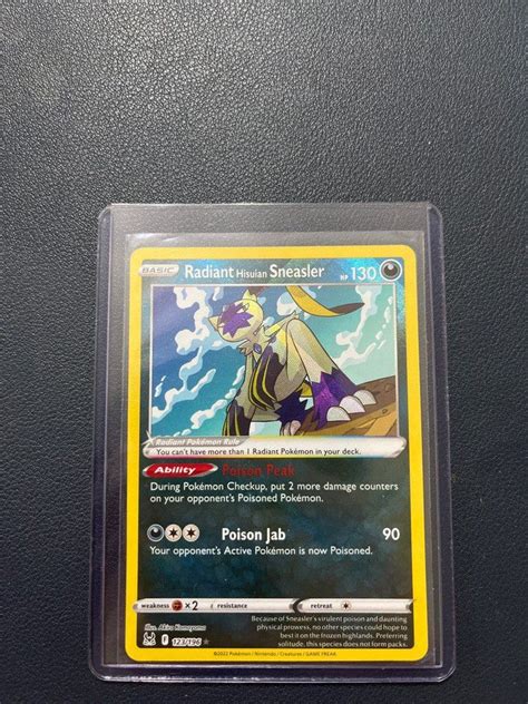 Radiant Hisuian Sneasler 123 196 Ultra Rare Holo Pokemon Lost Origin