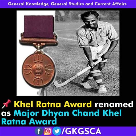 Khel Ratna Award renamed as Major Dhyan Chand Khel Ratna Award | Dhyan ...