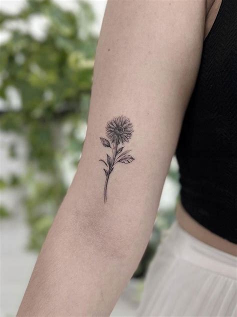 Discover 80 Minimalist Sunflower Tattoo Latest In Coedo Vn