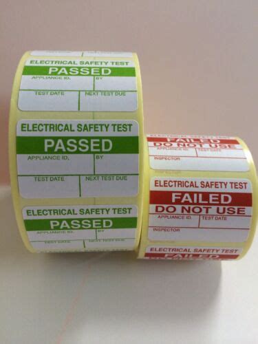 1000 PAT Testing Electrical PASSED Labels Stickers 100 Free FAILED EBay