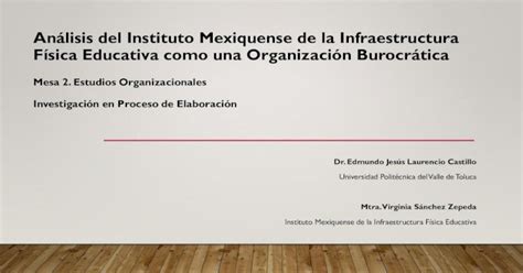 Análisis del Instituto Mexiquense de la Infraestructura Evolución