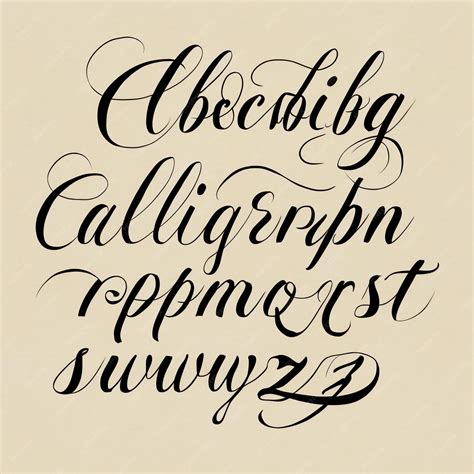 Modern Cursive Alphabet Images for Trendy Typography | Premium AI