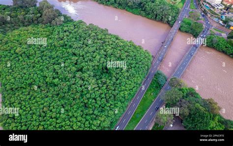 Aerial view of the city of Piracicaba, in Sao Paulo, Brazil. Piracicaba ...