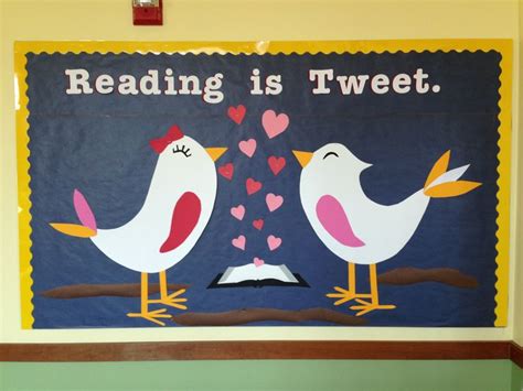 February Board Tweet Bulletin Board Hallway Bulletin Boards Library