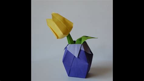 Origami Vase Wazon Origami YouTube