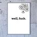 Funny Wall Art Swear Word Printable Wall Art Fuck Poster Funny Gift For Friend Swear Word Wall