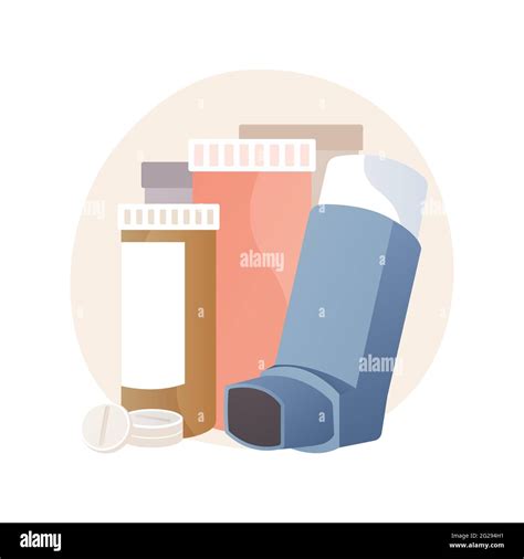 Medicine For Bronchial Asthma Abstract Concept Vector Illustration